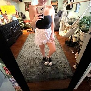 Pinkish purple ruched mini skirt size small